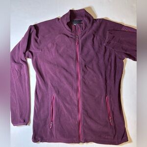 MARMOT WOMEN'S maroon/purple‎ zip up FLEECE POLARTEC JACKET size X-Large